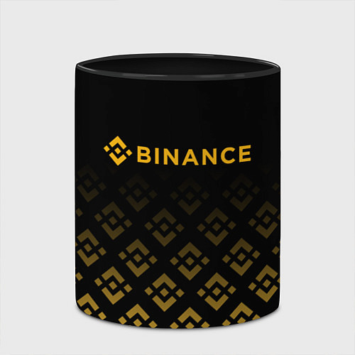 Кружка цветная BINANCE БИНАНС БИРЖА / 3D-Белый + черный – фото 2