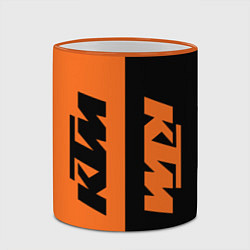 Кружка 3D KTM КТМ Z, цвет: 3D-оранжевый кант — фото 2