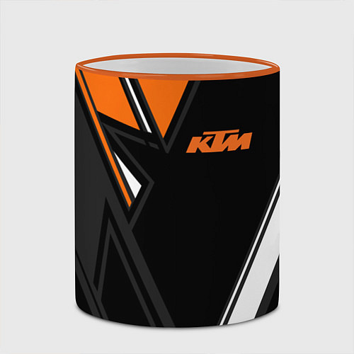 Кружка цветная KTM КТМ / 3D-Оранжевый кант – фото 2