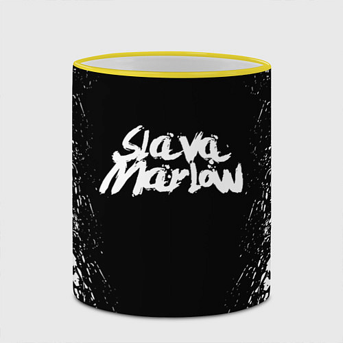 Кружка цветная SLAVA MARLOW СЛАВА МАРЛОУ / 3D-Желтый кант – фото 2