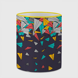 Кружка 3D Самолётики, цвет: 3D-желтый кант — фото 2