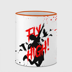 Кружка 3D HAIKYU ВОЛЕЙБОЛ, цвет: 3D-оранжевый кант — фото 2