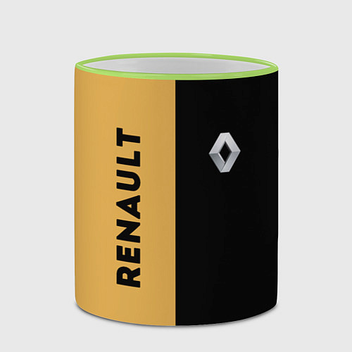 Кружка цветная Renault Passion for life / 3D-Светло-зеленый кант – фото 2