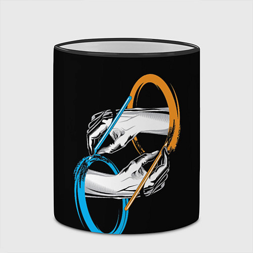 Кружка цветная PORTAL 2 ПОРТАЛ 2 / 3D-Черный кант – фото 2
