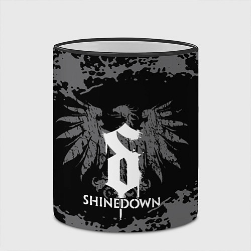 Кружка цветная Shinedown / 3D-Черный кант – фото 2