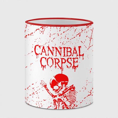 Кружка цветная Cannibal corpse / 3D-Красный кант – фото 2