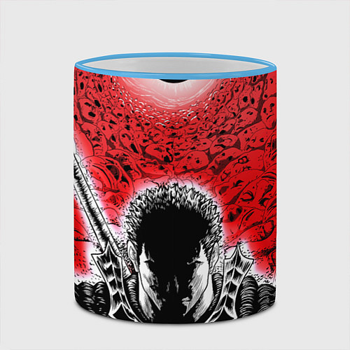 Кружка цветная BERSERK БЕРСЕРК / 3D-Небесно-голубой кант – фото 2