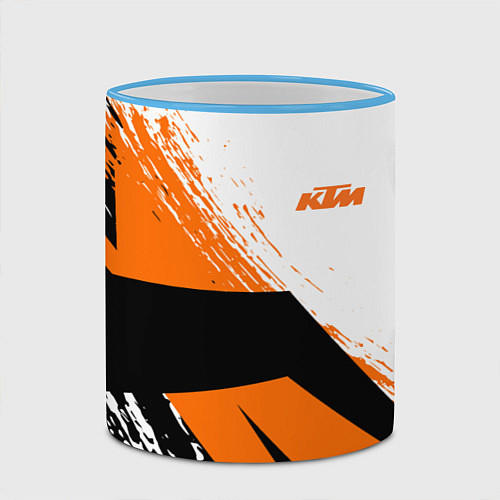 Кружка цветная KTM КТМ Z / 3D-Небесно-голубой кант – фото 2