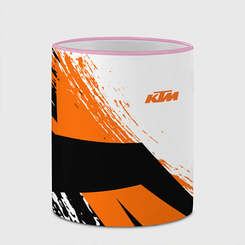 Кружка цветная KTM КТМ Z / 3D-Розовый кант – фото 2