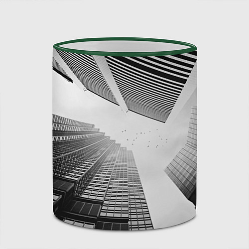 Кружка цветная Минимализм / 3D-Зеленый кант – фото 2