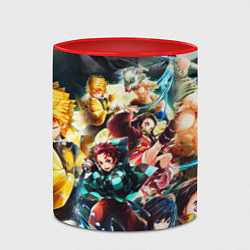 Кружка 3D КЛИНОК РАССЕКАЮЩИЙ ДЕМОНОВ ПЕРСОНАЖИ, цвет: 3D-белый + красный — фото 2
