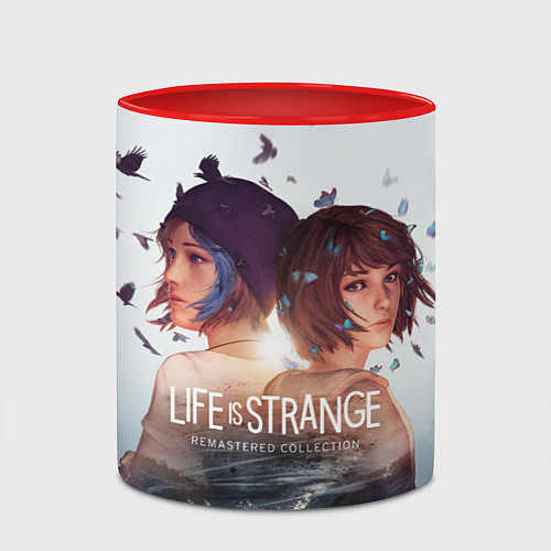 Кружка цветная Life is strange Remaster / 3D-Белый + красный – фото 2