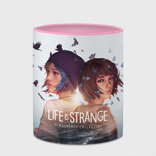 Кружка цветная Life is strange Remaster / 3D-Белый + розовый – фото 2