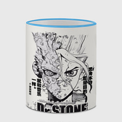 Кружка 3D Dr Stone Senkuu, цвет: 3D-небесно-голубой кант — фото 2