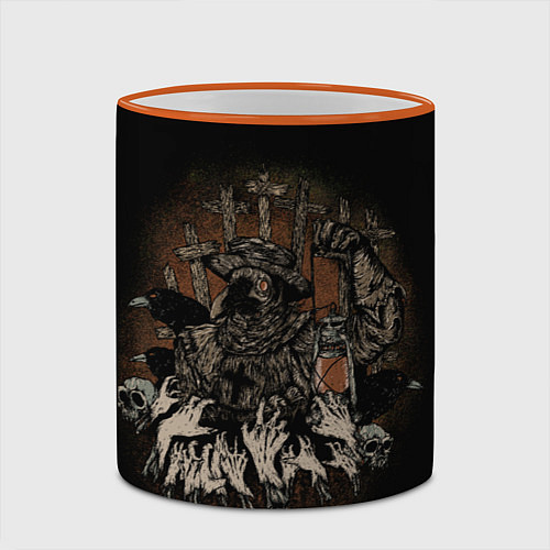 Кружка цветная Doctor Plague Black Death / 3D-Оранжевый кант – фото 2