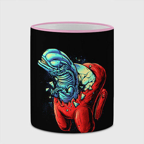 Кружка цветная Among Us Aliens / 3D-Розовый кант – фото 2