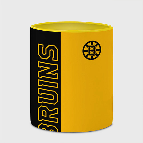 Кружка цветная NHL BOSTON BRUINS / 3D-Белый + желтый – фото 2