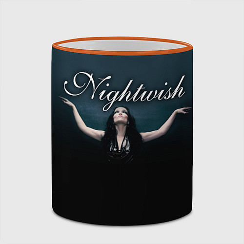 Кружка цветная Nightwish with Tarja / 3D-Оранжевый кант – фото 2