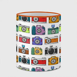 Кружка 3D Фотоаппараты, цвет: 3D-оранжевый кант — фото 2