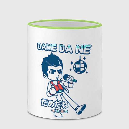 Кружка цветная Yakuza Karaoke / 3D-Светло-зеленый кант – фото 2