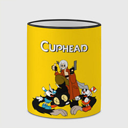 Кружка 3D Cuphead x DMC, цвет: 3D-черный кант — фото 2