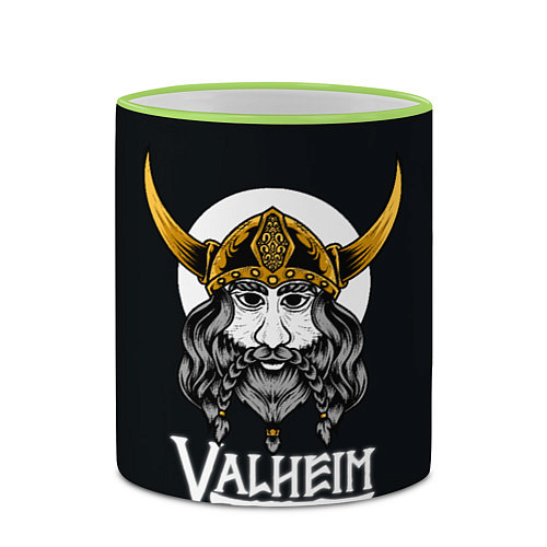 Кружка цветная Valheim Viking / 3D-Светло-зеленый кант – фото 2