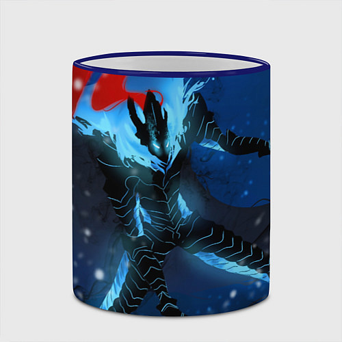 Кружка цветная Поднятие уровня Аниме / 3D-Синий кант – фото 2
