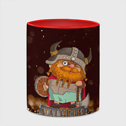 Кружка 3D Valheim мультяшный викинг, цвет: 3D-белый + красный — фото 2