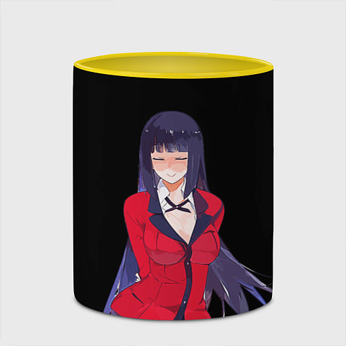 Кружка цветная Jabami Yumeko Kakegurui / 3D-Белый + желтый – фото 2