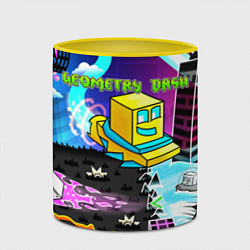 Кружка 3D Geometry Dash, цвет: 3D-белый + желтый — фото 2