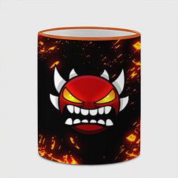 Кружка 3D Geometry Dash: Demon Z, цвет: 3D-оранжевый кант — фото 2