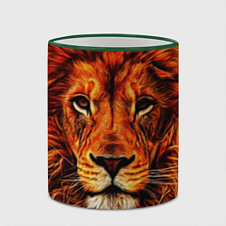Кружка 3D LION, цвет: 3D-зеленый кант — фото 2
