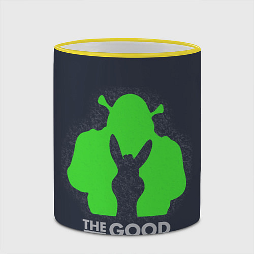 Кружка цветная Shrek: Im good ogre / 3D-Желтый кант – фото 2