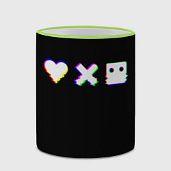 Кружка 3D Love Death and Robots Glitch, цвет: 3D-светло-зеленый кант — фото 2