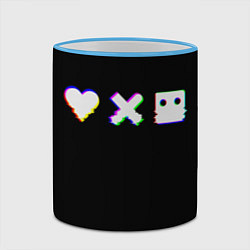 Кружка 3D Love Death and Robots Glitch, цвет: 3D-небесно-голубой кант — фото 2