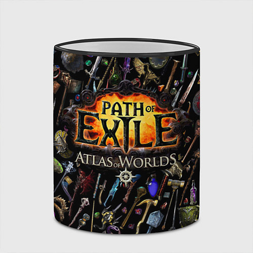 Кружка цветная Path of Exile / 3D-Черный кант – фото 2