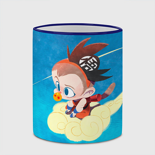 Кружка цветная Baby Goku / 3D-Синий кант – фото 2