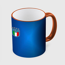 Кружка 3D Сборная Италии, цвет: 3D-оранжевый кант