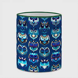 Кружка 3D Совы, цвет: 3D-зеленый кант — фото 2