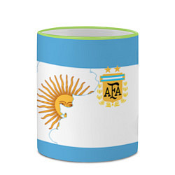 Кружка 3D Сборная Аргентины, цвет: 3D-светло-зеленый кант — фото 2