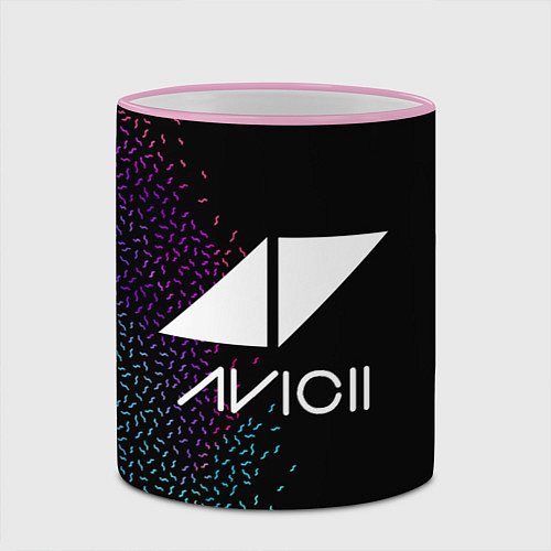 Кружка цветная AVICII RAIBOW STYLE / 3D-Розовый кант – фото 2