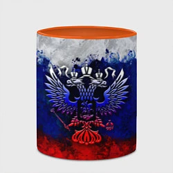 Кружка 3D Россия Russia Герб, цвет: 3D-белый + оранжевый — фото 2