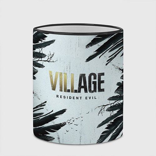 Кружка цветная Resident Evil Village Crow / 3D-Черный кант – фото 2