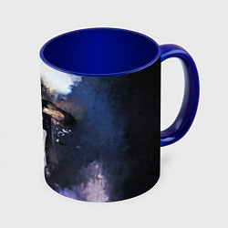 Кружка 3D Сон Джин Ву, цвет: 3D-белый + синий