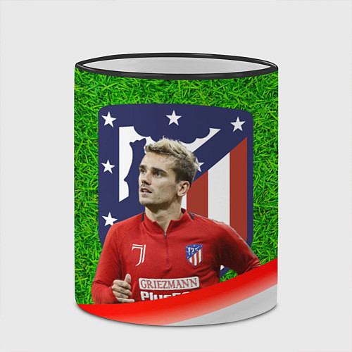Кружка цветная Антуан Гризманн Antoine Griezmann спина Z / 3D-Черный кант – фото 2