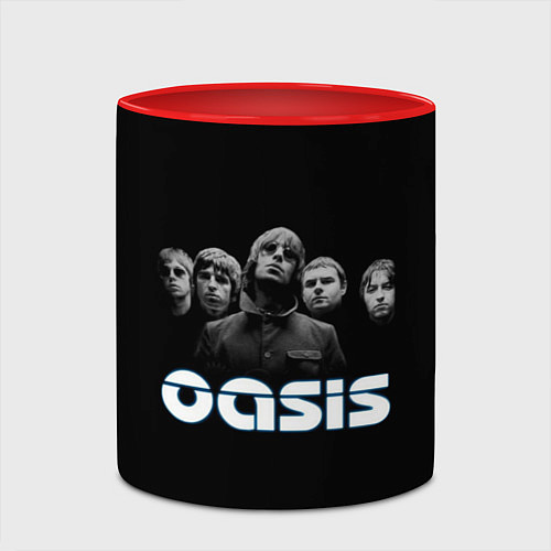 Кружка цветная OASIS / 3D-Белый + красный – фото 2
