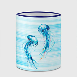 Кружка 3D Медузы, цвет: 3D-синий кант — фото 2