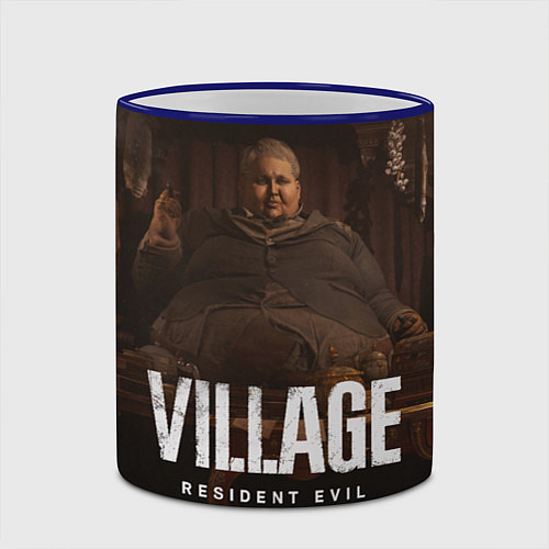 Кружка цветная RESIDENT EVIL VILLAGE / 3D-Синий кант – фото 2