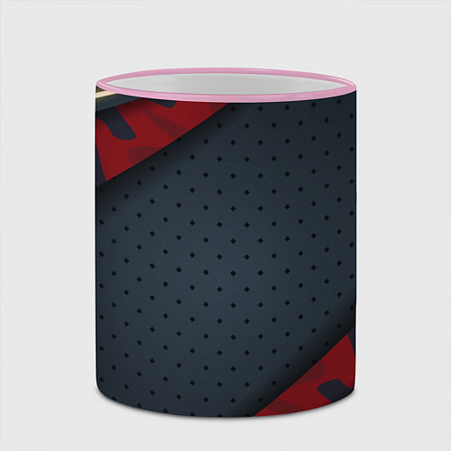 Кружка цветная 3D Dark red & black / 3D-Розовый кант – фото 2