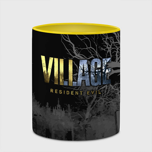 Кружка цветная Resident Evil Village / 3D-Белый + желтый – фото 2